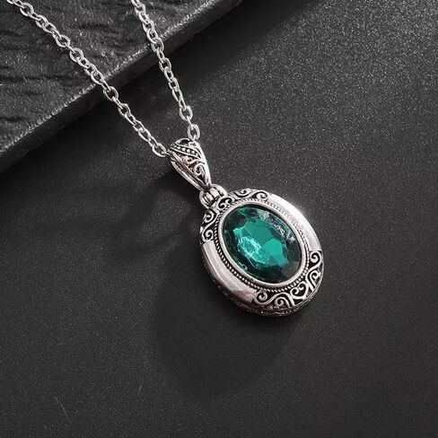 Fashionable Gawu Box Pendant Openable Crystal Sachet Photo Box Necklace Women's Dinner Party Jewelry Gift in Saudi Arabia
