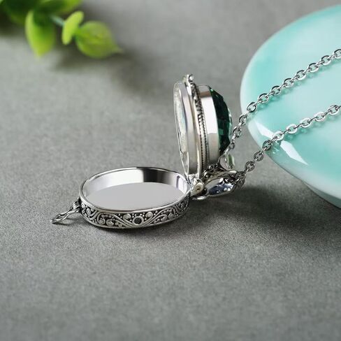 Fashionable Gawu Box Pendant Openable Crystal Sachet Photo Box Necklace Women's Dinner Party Jewelry Gift in Saudi Arabia