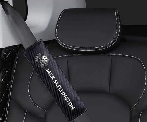 2PCS Seat Belt Pads Nightmare Christmas Jack Skellington Car Seat Safety Belt Cover in Saudi Arabia