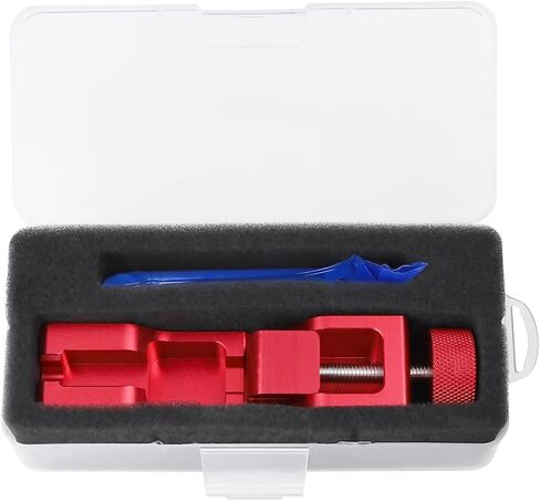 Universal Spark Plug Gap Tool with 32 Blade Steel Feeler Gauge, Spark Plug Gapping Tool for Most 10mm 12mm 14mm 16mm Spark Plugs, Spark Plug Gapper Adjustment Tool, Red (Red) in Saudi Arabia