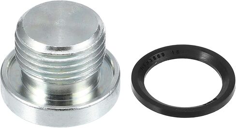 X AUTOHAUX M18x1.5 الصلب زيت المحرك قابس التصريف المسمار لسيارات BMW 545i 550i 650i 750i 760i X5 X6 E60 E63 لمازدا 3 5 6 CX-5 CX-7 RX-8 لهجة فضية in Saudi Arabia