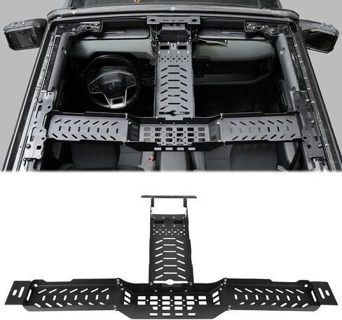 MAIKER Bronco Overhead Storage MOLLE Panel Kit Top Cargo Management Rack Compatible with 2021-2025 Ford Bronco 4-Door; Heavy-Duty Metal Armor, Extra Storage, MOLLE Gear Mount in Saudi Arabia