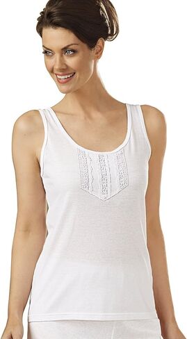 Velrose Lingerie Cotton Knit Camisole Lace Trim Full Coverage in Saudi Arabia