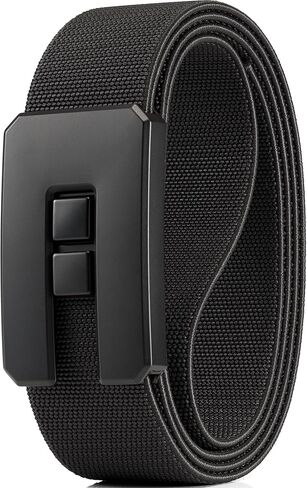 أحزمة GEIT من النايلون المطاطي للرجال، حزام شبكي مرن غير مرئي للعمل الجولف مقاس 1.5 بوصة مع إبزيم معدني سريع التحرير قابل للتعديل in Kuwait