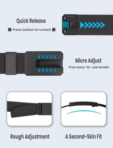 أحزمة GEIT من النايلون المطاطي للرجال، حزام شبكي مرن غير مرئي للعمل الجولف مقاس 1.5 بوصة مع إبزيم معدني سريع التحرير قابل للتعديل in Kuwait