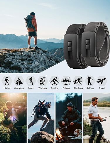 أحزمة GEIT من النايلون المطاطي للرجال، حزام شبكي مرن غير مرئي للعمل الجولف مقاس 1.5 بوصة مع إبزيم معدني سريع التحرير قابل للتعديل in Kuwait