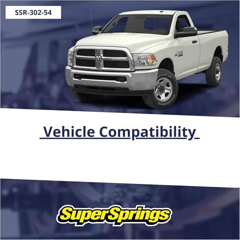 نظام مساعد التعليق الخلفي Super Springs باللون الأصفر لمركبات RAM 2500 3500 4500 5500 | ترقية نظام التعليق لدعم الحمل الثقيل | يقلل من الترهل ويحسن الاستقرار والتحكم | SSR-302-54 in Kuwait