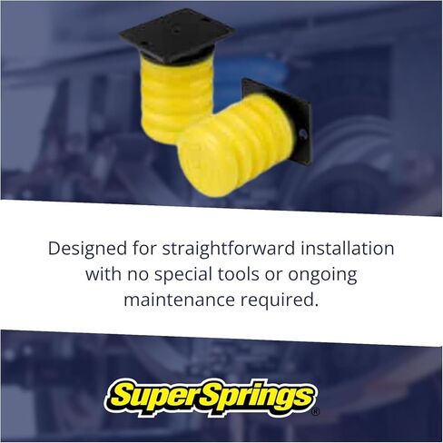 نظام مساعد التعليق الخلفي Super Springs باللون الأصفر لمركبات RAM 2500 3500 4500 5500 | ترقية نظام التعليق لدعم الحمل الثقيل | يقلل من الترهل ويحسن الاستقرار والتحكم | SSR-302-54 in Kuwait