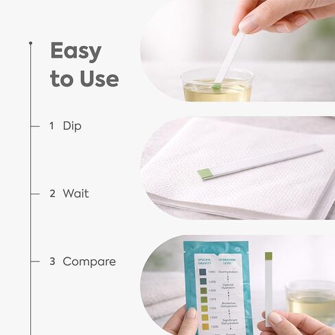 DIAGNOX Hydration Urine Test Strips - Urine Specific Gravity Test Strips for Accurate Hydration Monitoring - Individually Packaged and Clinical Grade [30 Tests] in Kuwait