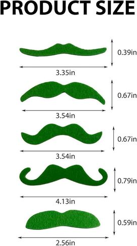 6 Pcs St. Patrick's Day Mustache, Fake Green Mustaches for Irish St Patrick's Day Party Decor in Saudi Arabia