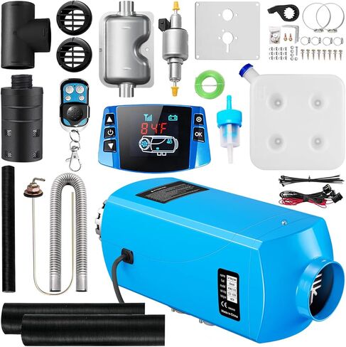 Diesel Heater 5KW, Aluminum Housing, Diesel Heater 12V, Fast Heating, Diesel Parking Heater with LCD Monitor and Remote Control for Trucks, Trailers, Boats, RVs and Motor-homes in Saudi Arabia