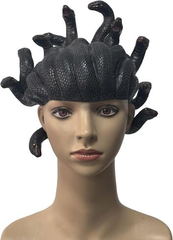 Medusa latex wig mask, snake monster cosplay mask, Halloween masquerade latex props, women in Saudi Arabia