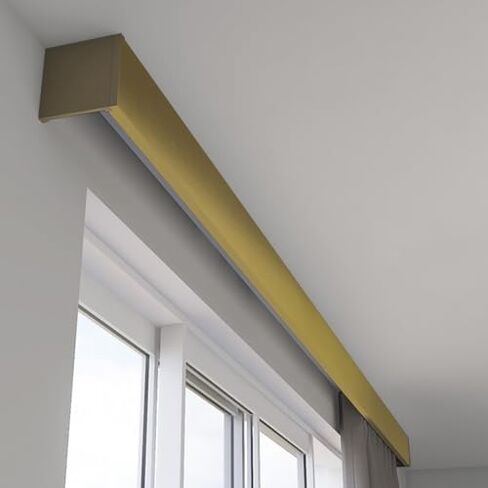 Customizable 2.4m Curtain Rod & Valance - Versatile Three-in-One Ceiling/Wall Mount Track for Living Room & Bedroom Privacy, Stylish Home Decor, Easy Installation in Saudi Arabia