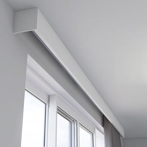 Customizable 2.4m Curtain Rod & Valance - Versatile Three-in-One Ceiling/Wall Mount Track for Living Room & Bedroom Privacy, Stylish Home Decor, Easy Installation in Saudi Arabia