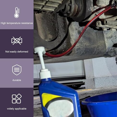 1 Set Transmission Fluid Pump Kit, 8cc Push-type Oil Transfer Pump, Anti-Clog Fluid Pump Automotive with 3/8" Swivel and 8mm 10mm Adapters for Oil WaterUniversal for Most Cars (White) in Kuwait