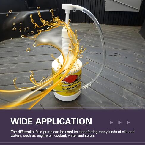 1 Set Transmission Fluid Pump Kit, 8cc Push-type Oil Transfer Pump, Anti-Clog Fluid Pump Automotive with 3/8" Swivel and 8mm 10mm Adapters for Oil WaterUniversal for Most Cars (White) in Kuwait