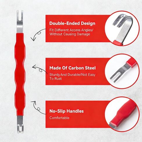 Automotive Electrical Disconnect Pliers Kit 5pc Fuel Line Tool Set Hose Clamp 60° Angled Connector Separator Trim Clip Removal Tools Plug Release & Wire Terminal Remover for Auto Repair in Saudi Arabia
