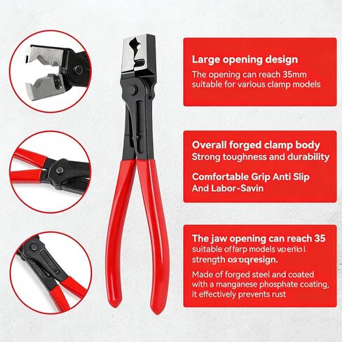 Automotive Electrical Disconnect Pliers Kit 5pc Fuel Line Tool Set Hose Clamp 60° Angled Connector Separator Trim Clip Removal Tools Plug Release & Wire Terminal Remover for Auto Repair in Saudi Arabia
