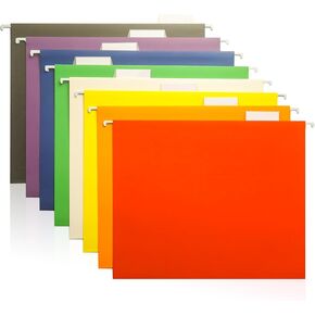 مجلدات ملفات معلقة بيضاء - 8 عبوات، مجلدات تنظيم ملفات بحجم الحروف للمنزل والمكتب والمدرسة وخزائن الملفات in Kuwait