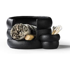 Ceramic Smudge Bowl, Sage Holder for Burning, Smudging Burn Bowl for Sage, Palo Santo Wood, Form for Candles, Candle Container, Smudge, Decorative and Incense Burner (Pearl White) in Kuwait