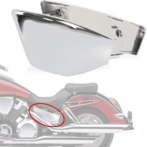 Motorcycle Left Right Side Covers- PSLER Side Covers for VTX 1800 Accessories for VTX 1800 VTX1800 R/S/N/F/T 2002-2008 Chrome in Kuwait