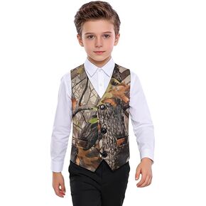 Boy's Camouflage Vest 3 Button Durable Cotton Blend Perfect for Outdoor Play Camping Halloween Costumes in Saudi Arabia