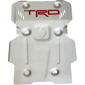 لوح انزلاقي أمامي من تويوتا TRD، ألومنيوم مقاس 1/4 بوصة، لسيارة 2025+ 4Runner و2024+ تاكوما، أبيض مع حروف حمراء in Kuwait