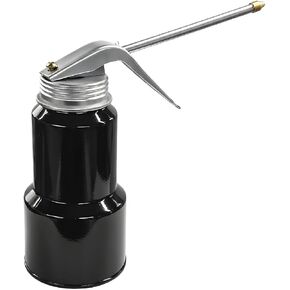 Pump Oiler Can with Straight Spout, 8OZ Capacity 250ML Manual Oil Spray Gun with Handle, Multifunctional Oil Squirt Can for Most Cars, Motorcycles, Bike Lubrication Applications (Black) in Saudi Arabia