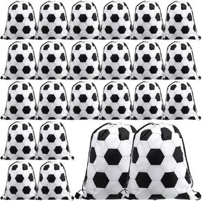 MAQUITA 24 Pcs Football Drawstring Bags, Football Drawstring Backpacks Party Favors Cinchs Goodie for Gym Party Favors Bags in Saudi Arabia