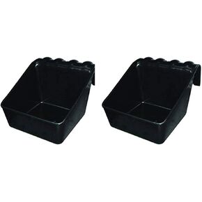 Little Giant SBPU Universal Block Holder and Feeder; Grain/Supplement Feeder for Cattle, Horses, Goats, Sheep, Alpacas & Llamas; Polypropylene Plastic, Holds 50-Lb or 6.5 Quarts, 12.63"x14.25"x9.69" in Kuwait