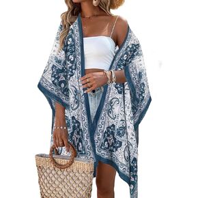 Beautiful Nomad Women's Kimono Swimsuit Coverups Beach Floral Casual Cardigan Bathing Suit Cover Up for Summer Swimwear in Kuwait