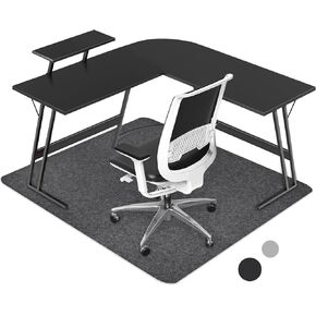 حصيرة كرسي مكتب Placoot للأرضيات الصلبة، مقاس 55 بوصة × 63 بوصة، حصيرة كرسي كمبيوتر كبيرة الحجم، حصيرة كرسي مكتب، واقي أرضية كبير مضاد للانزلاق للمنزل والمكتب باللون الرمادي الداكن in Kuwait