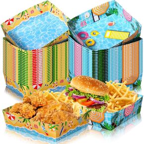 Ziliny 36 Pcs Summer Pool Beach Party Supplies 5 lb Beach Ball Large Paper Serving Snack Trays for Summer Beach Party Hawaii Tropical Party Swimming Pool Favors in Saudi Arabia