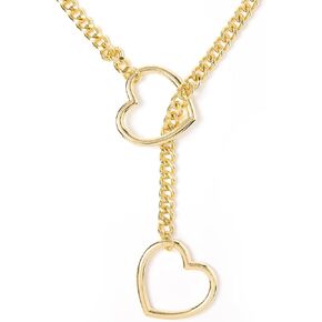 القلائد سلسلة زلة القلب، قابل للتعديل الوهق القلب Y-قلادة الشرير القوطية الكوبية O-حلقة طوق المختنق قلادة مجوهرات للنساء in Kuwait