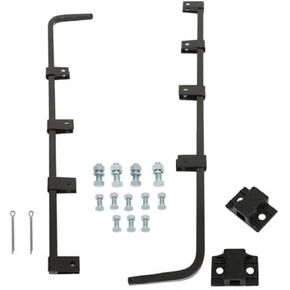 30" Heavy Duty Steel Set Semi Truck - Pair Black Straight Mud Flap Hanger in Kuwait