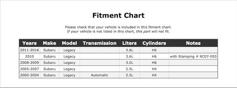 A/C مخلب التتابع متوافق مع سوبارو ليجاسي ناقل حركة أوتوماتيكي 2016 2015 2014 2013 2012 2011 2010 2009 2008 2007 2006 2005 2004 2003 2002 2001 2000 P-4895873 in Kuwait