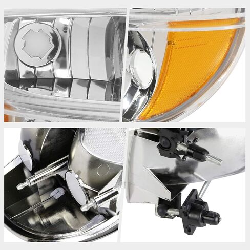 Chrome Housing Front Bumper Lights+Amber Corner Signal Lamps Compatible with 95-01 Ford Explorer/97 Mercury Mountaineer in Saudi Arabia