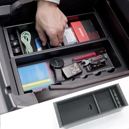 منظم وحدة التحكم المركزية متوافق مع ملحقات Ford F150 2024 2023 2022 2021، صينية وحدة التحكم المركزية للملحقات الداخلية F-150، أسود غير لامع - (وحدة تحكم كاملة مع مقاعد دلو فقط) in Saudi Arabia