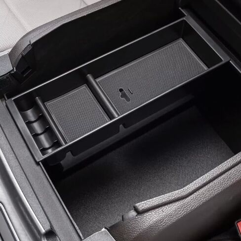 منظم وحدة التحكم المركزية متوافق مع ملحقات Ford F150 2024 2023 2022 2021، صينية وحدة التحكم المركزية للملحقات الداخلية F-150، أسود غير لامع - (وحدة تحكم كاملة مع مقاعد دلو فقط) in Saudi Arabia