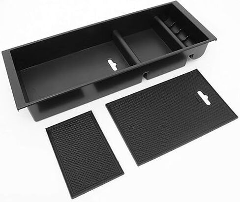 منظم وحدة التحكم المركزية متوافق مع ملحقات Ford F150 2024 2023 2022 2021، صينية وحدة التحكم المركزية للملحقات الداخلية F-150، أسود غير لامع - (وحدة تحكم كاملة مع مقاعد دلو فقط) in Saudi Arabia