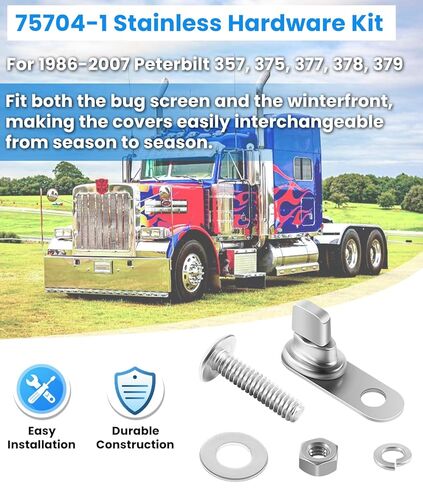 75704-1 طقم أدوات شاشة الحشرات والواجهة الشتوية لـ 1986-2007 Peterbilt 357, 375, 377, 378, 379 in Kuwait