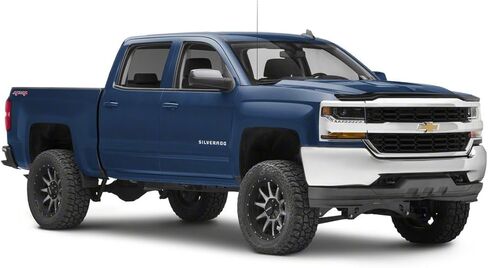 عاكس غطاء محرك السيارة المدخن | واقي درع الحشرات من الأكريليك منخفض المستوى لحماية حافة غطاء المحرك | تركيب بدون حفر | متوافق مع تشيفي سيلفرادو 1500 2016-2018 in Kuwait