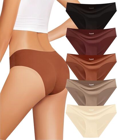 Women Seamless Underwear No Show Bikini Panties Invisibles Briefs Hipster 5 Pack in Saudi Arabia