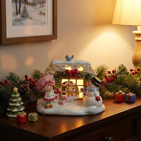 Strawberry Shortcake Snowflake Sweetness Candle House Created by Blue Sky Clayworks in Saudi Arabia