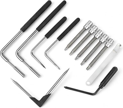 مجموعة أدوات إزالة الوسائد الهوائية مكونة من 12 قطعة، مجموعة مفاتيح فك الوسائد الهوائية الاحترافية مع لقم توركس وأدوات فك، مجموعة أدوات إزالة الوسائد الهوائية الفولاذية شديدة التحمل لإصلاح السيارات وصيانة المرآب in Kuwait