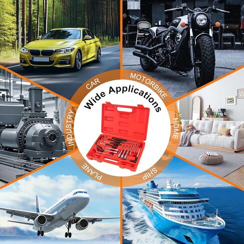 مجموعة أدوات إزالة الوسائد الهوائية مكونة من 12 قطعة، مجموعة مفاتيح فك الوسائد الهوائية الاحترافية مع لقم توركس وأدوات فك، مجموعة أدوات إزالة الوسائد الهوائية الفولاذية شديدة التحمل لإصلاح السيارات وصيانة المرآب in Kuwait