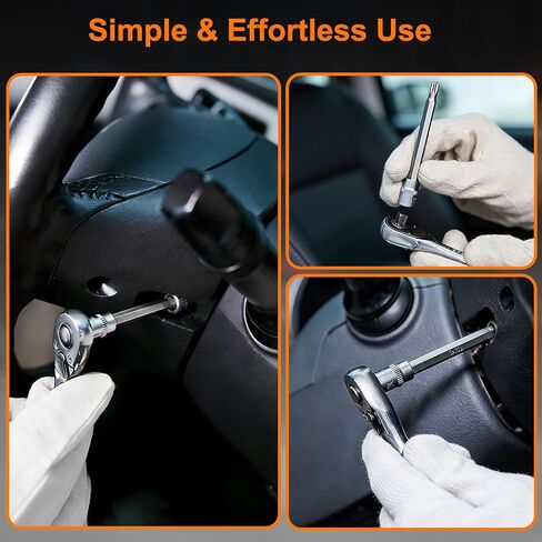 مجموعة أدوات إزالة الوسائد الهوائية مكونة من 12 قطعة، مجموعة مفاتيح فك الوسائد الهوائية الاحترافية مع لقم توركس وأدوات فك، مجموعة أدوات إزالة الوسائد الهوائية الفولاذية شديدة التحمل لإصلاح السيارات وصيانة المرآب in Kuwait