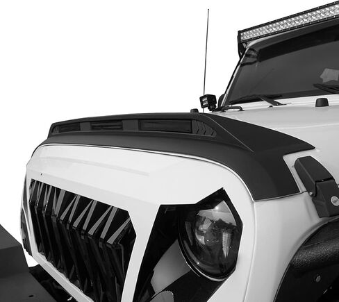 u-Box Wrangler JK Hood Protector Shield Bug Deflector Guard w/Amber Lights Compatible with Jeep Wrangler 07-18 JK & JKU Unlimited Sahara Rubicon Sport in Saudi Arabia