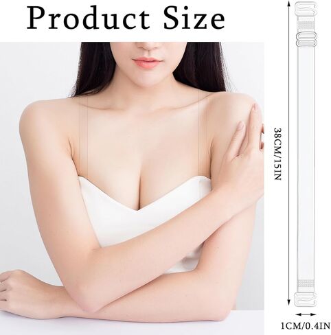 4Pairs Clear Bra Straps and Bra Strap Clips, Clear Strap Bras for Women, Non-Slip Invisible Bras Straps for Daily Dressing Wedding Banquets Yoga Fitness﻿ ﻿ in Saudi Arabia