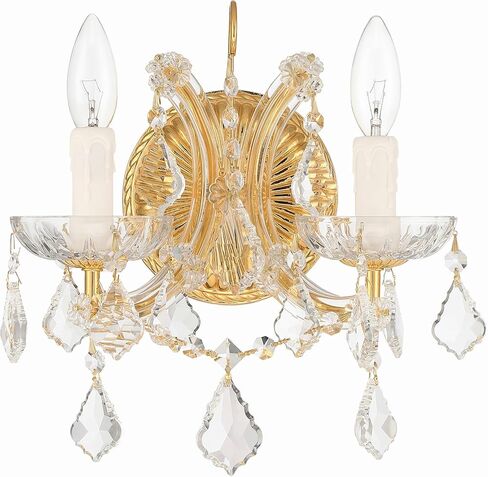 ماريا تيريزا 2 شمعدان ذهبي كريستالي إيطالي شفاف in Kuwait